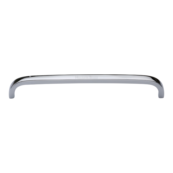 C1800 203-PC • 211 x 203 x 32mm • Polished Chrome • Heritage Brass Flat D Pattern Cabinet Pull Handle